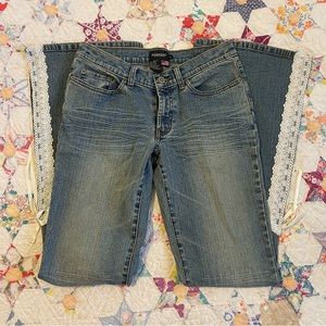 vintage rampage lace coquette jeans